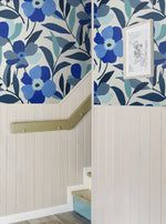 Floral peel and stick wallpaper entryway NW45302 from NextWall