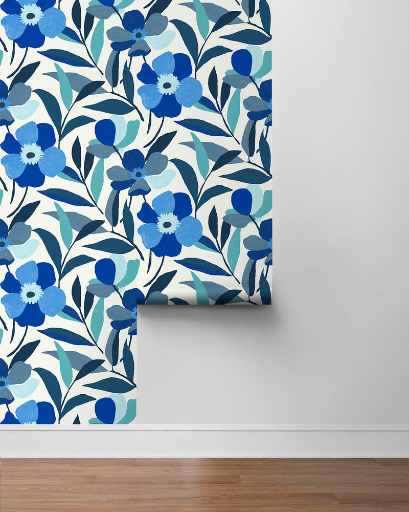Floral peel and stick wallpaper roll NW45302 from NextWall