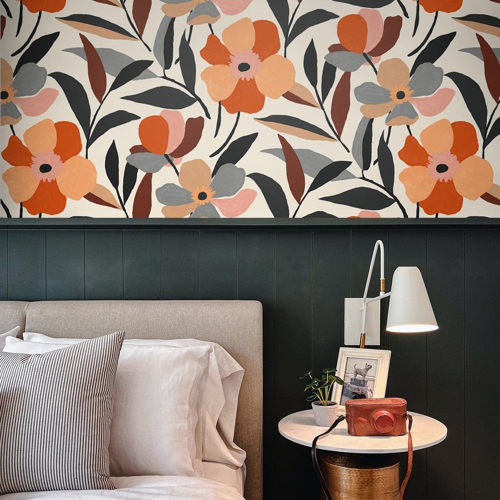 
                  
                    Floral peel and stick wallpaper bedroom NW45306 from NextWall
                  
                