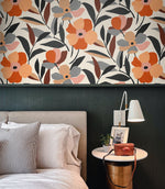 Floral peel and stick wallpaper bedroom NW45306 from NextWall
