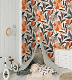 Floral peel and stick wallpaper nursery NW45306 from NextWall