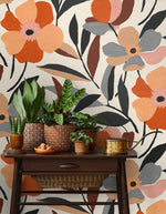 Floral peel and stick wallpaper decor NW45306 from NextWall