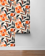 Floral peel and stick wallpaper roll NW45306 from NextWall