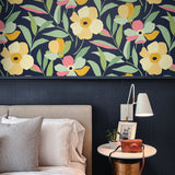 Floral peel and stick wallpaper bedroom NW45309 from NextWall