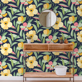 Floral peel and stick wallpaper decor NW45309 from NextWall