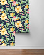 Floral peel and stick wallpaper roll NW45309 from NextWall
