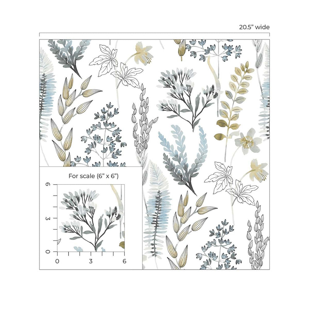 
                  
                    Botanical peel and stick wallpaper scale NW45404 from NextWall
                  
                