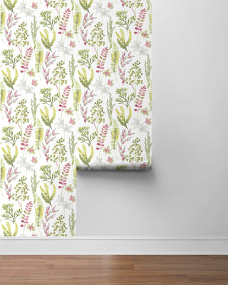 Botanical peel and stick wallpaper roll NW45407 from NextWall