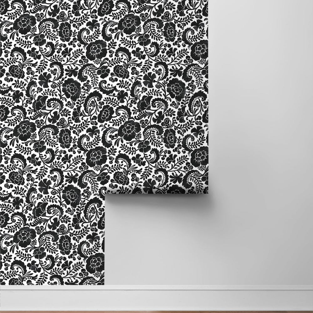 
                  
                    Paisley peel and stick wallpaper roll NW45500 from NextWall
                  
                