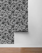 Paisley peel and stick wallpaper roll NW45500 from NextWall