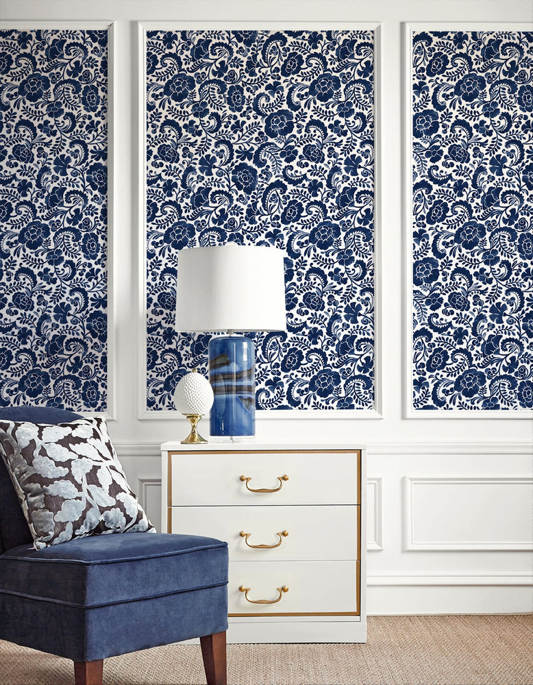 Paisley peel and stick wallpaper decor NW45502 from NextWall