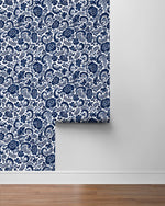 Paisley peel and stick wallpaper roll NW45502 from NextWall
