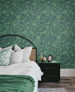 Paisley peel and stick wallpaper bedroom NW45504 from NextWall