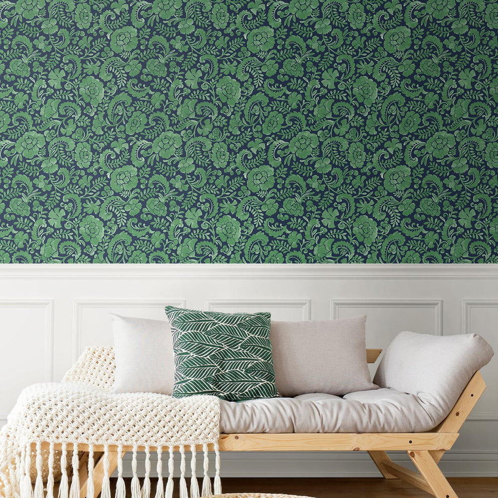 
                  
                    Paisley peel and stick wallpaper living room NW45504 from NextWall
                  
                