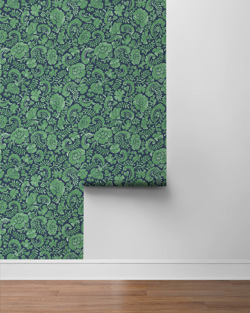 Paisley peel and stick wallpaper roll NW45504 from NextWall