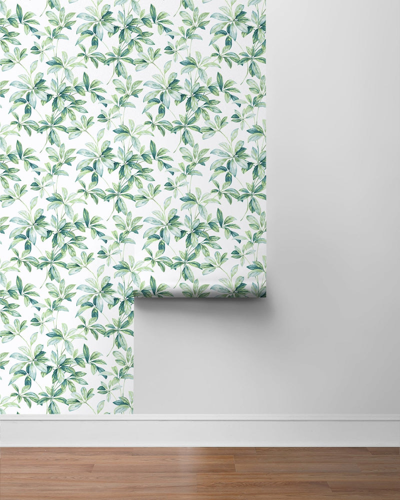 Leaf peel and stick wallpaper roll NW45604 from NextWall