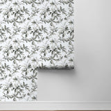 Leaf peel and stick wallpaper roll NW45605 from NextWall