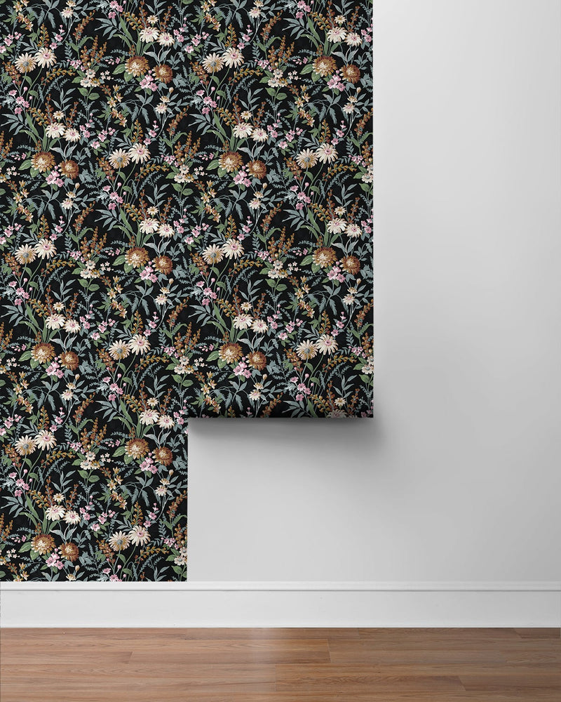 Vintage floral peel and stick wallpaper roll NW45700 from NextWall