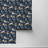 Vintage floral peel and stick wallpaper roll NW45702 from NextWall
