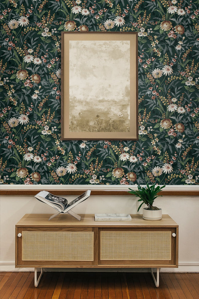 Vintage floral peel and stick wallpaper decor NW45704 from NextWall