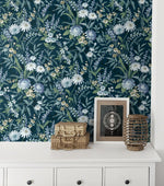 Vintage floral peel and stick wallpaper accent NW45712 from NextWall