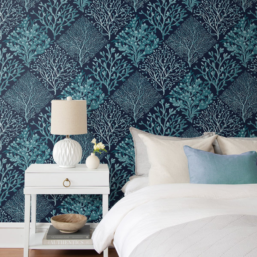 
                  
                    Seaweed beach peel and stick wallpaper bedroom NW45803 from NextWall
                  
                