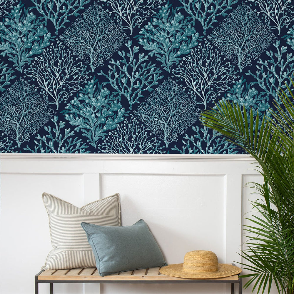 
                  
                    Seaweed beach peel and stick wallpaper entryway NW45803 from NextWall
                  
                