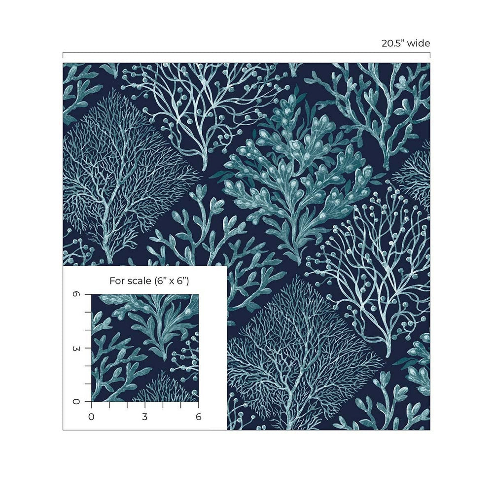 
                  
                    Seaweed beach peel and stick wallpaper scale NW45803 from NextWall
                  
                