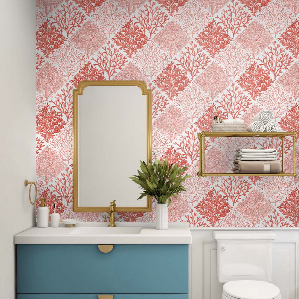 
                  
                    Seaweed beach peel and stick wallpaper bath NW45804 from NextWall
                  
                