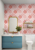 Seaweed beach peel and stick wallpaper bath NW45804 from NextWall