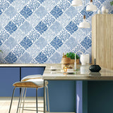 Seaweed beach peel and stick wallpaper kitchen NW45805 from NextWall