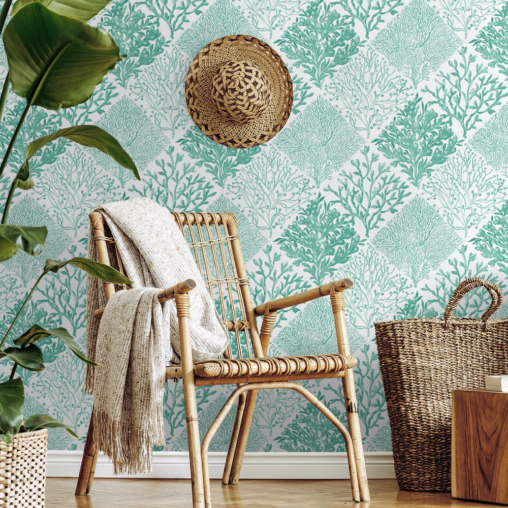 
                  
                    Seaweed beach peel and stick wallpaper entryway NW45806 from NextWall
                  
                
