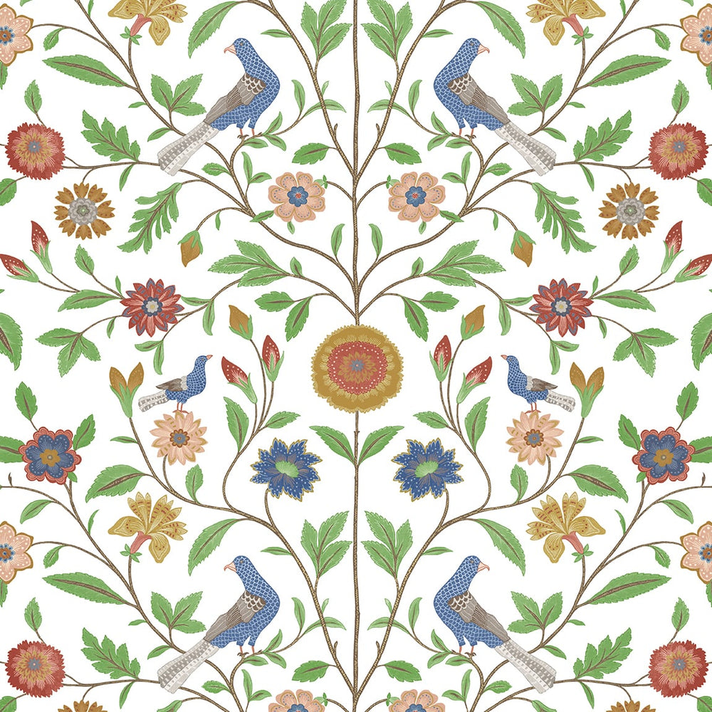 Bird floral peel and stick wallpaper NW45901 from NextWall