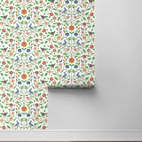 Bird floral peel and stick wallpaper roll NW45901 from NextWall