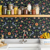 Bird floral peel and stick wallpaper decor NW45902 from NextWall