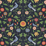 Bird floral peel and stick wallpaper NW45902 from NextWall