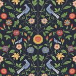 Bird floral peel and stick wallpaper NW45902 from NextWall