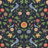 Bird floral peel and stick wallpaper NW45902 from NextWall