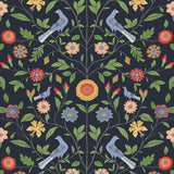 Bird floral peel and stick wallpaper NW45902 from NextWall