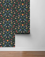 Bird floral peel and stick wallpaper roll NW45902 from NextWall
