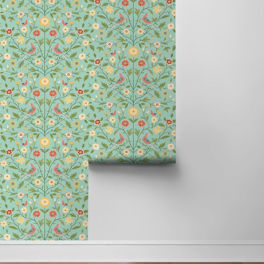 
                  
                    Bird floral peel and stick wallpaper roll NW45904 from NextWall
                  
                