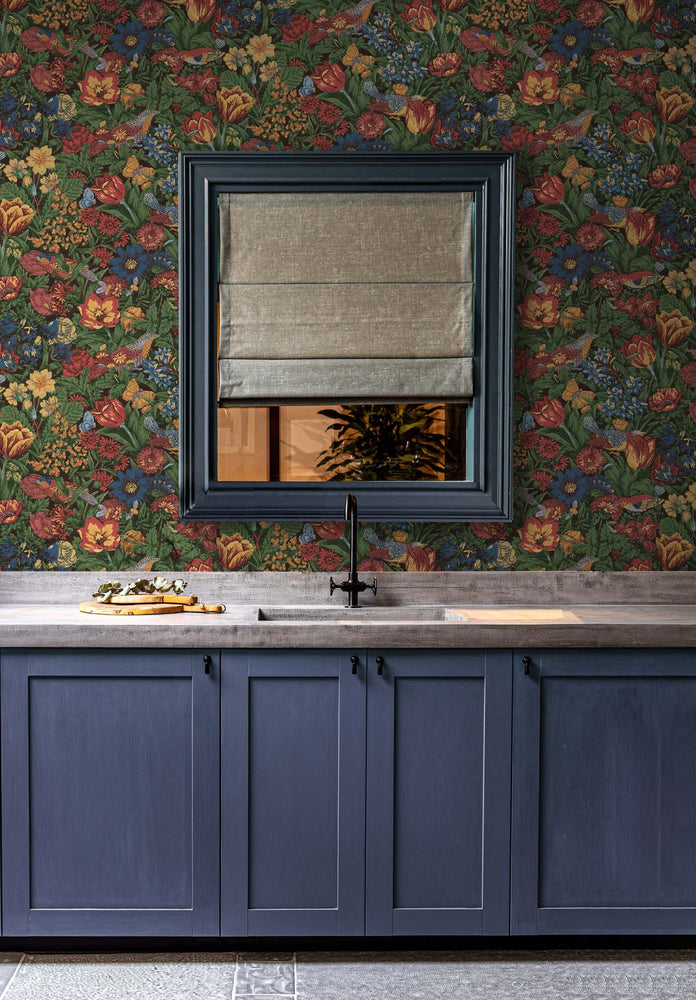 Vintage peel and stick wallpaper kitchen NW46001 from NextWall