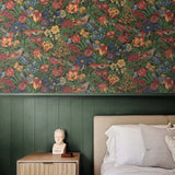 Vintage peel and stick wallpaper bedroom NW46001 from NextWall