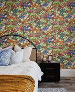 Floral peel and stick wallpaper bedroom NW46101 from NextWall