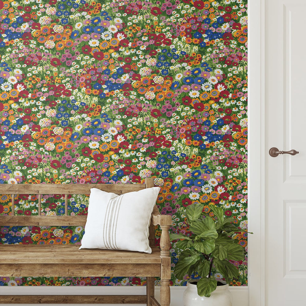 
                  
                    Floral peel and stick wallpaper entryway NW46101 from NextWall
                  
                