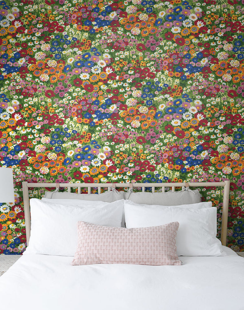 Floral peel and stick wallpaper dorm NW46101 from NextWall