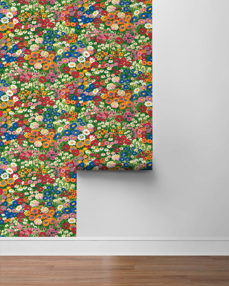 Floral peel and stick wallpaper roll NW46101 from NextWall