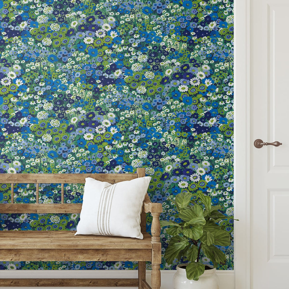 
                  
                    Floral peel and stick wallpaper entryway NW46102 from NextWall
                  
                