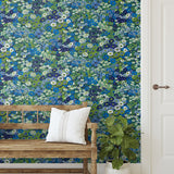 Floral peel and stick wallpaper entryway NW46102 from NextWall