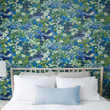 Floral peel and stick wallpaper dorm NW46102 from NextWall